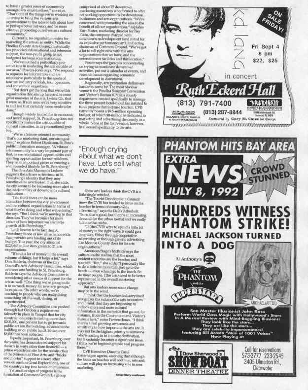 Continuation of the 1992 story on downtown St. Petersburg in Creative Loafing.